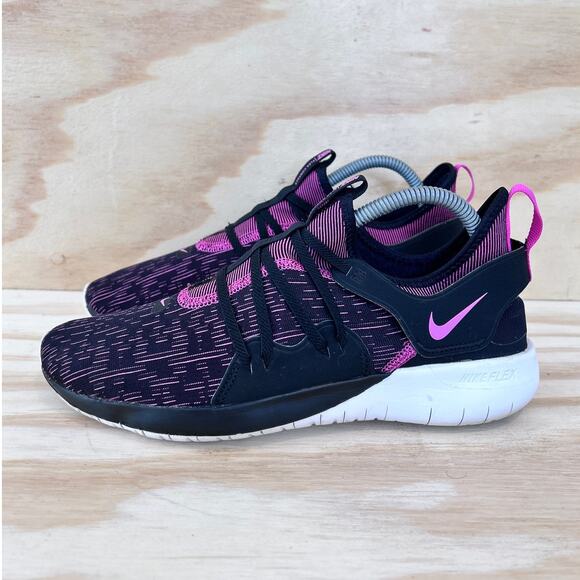 Nike - Flex Contact 3 - Running Shoes - Black/Pink - Women's - 9.5 - AQ7488-002 - Picture 3 of 9